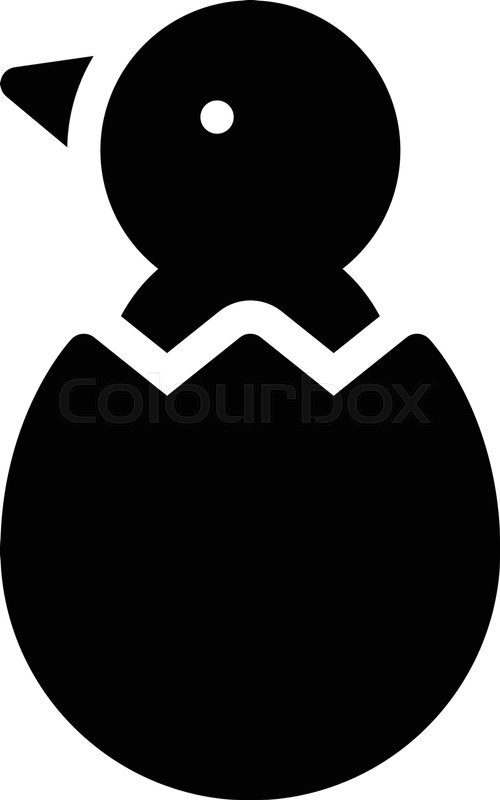 500x800 Chic Inside Cracked Easter Egg Stock Vector Colourbox