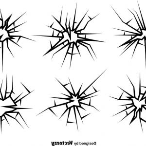 300x300 Shattered Cracked Glass Vector Set Lazttweet