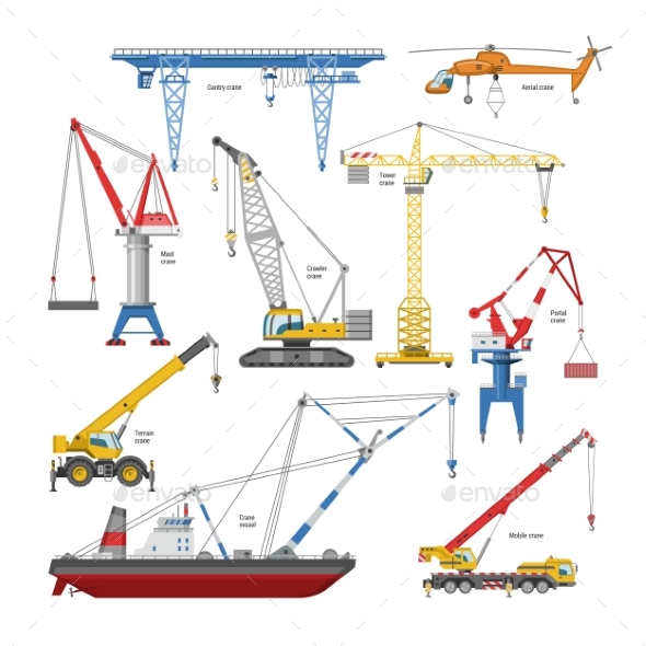 590x590 Crane Vector Tower Crane And Industrial Building By Pantimetrok