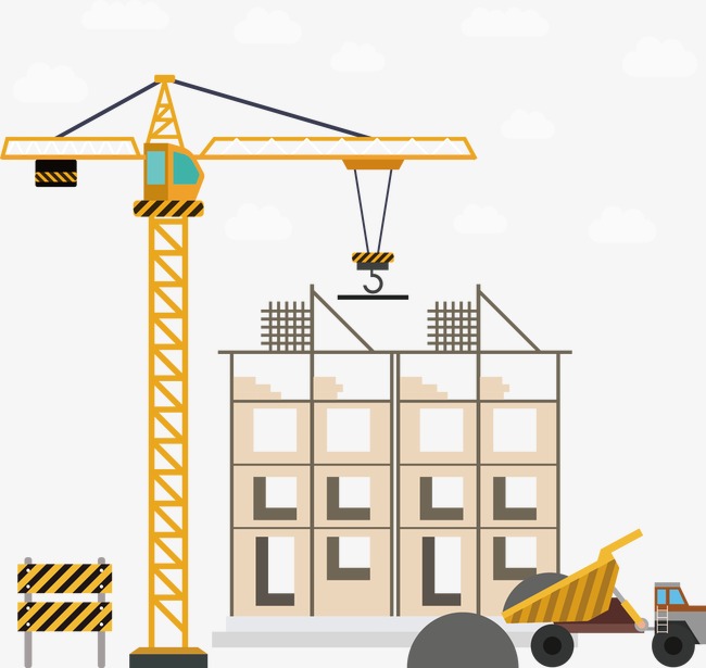 650x615 Hand Painted Vector Construction Crane, Vector, Gailou, Hand