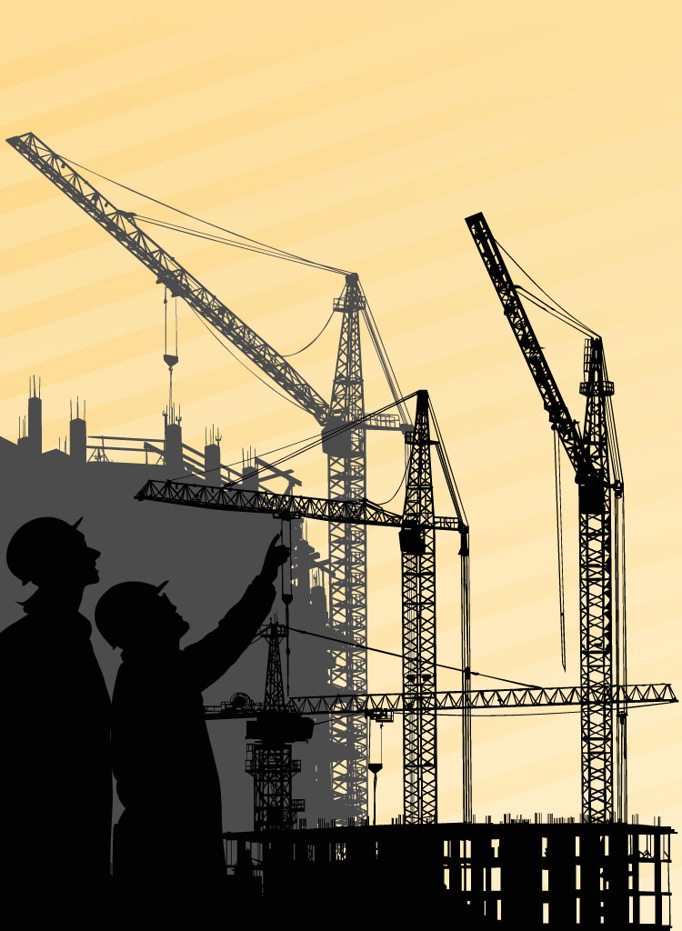 750x1024 Building Crane Vector