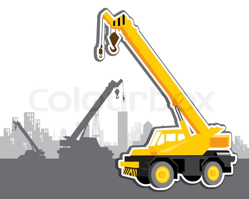 800x640 Vector Mobile Crane Stock Vector Colourbox