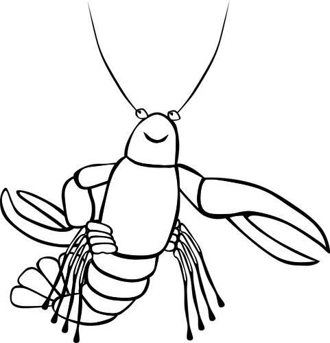 481x500 Crawfish Vector Drawing Public Domain Vectors