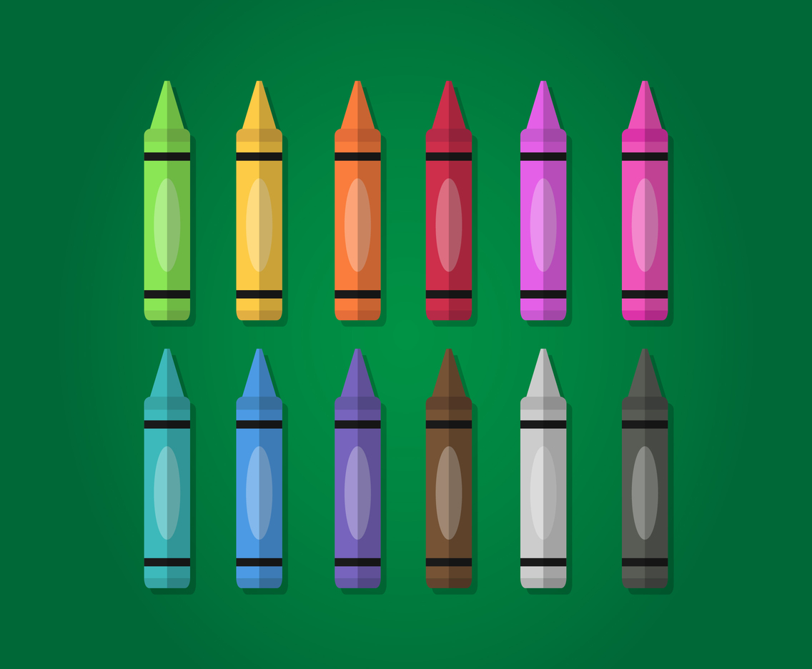 1136x936 Crayon Vector Set Vector Art Amp Graphics