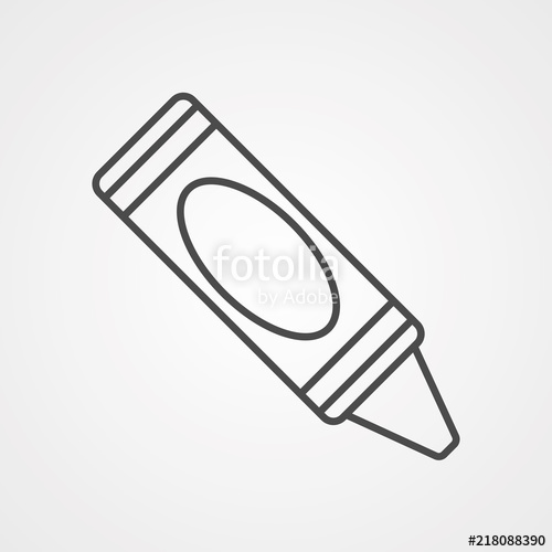 500x500 Crayon Vector Icon Stock Image And Royalty Free Vector Files On