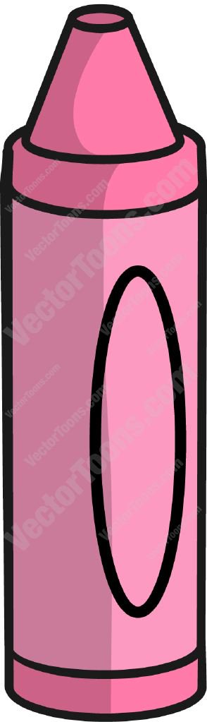 294x1023 Pink Crayon Clipart By Vector Toons