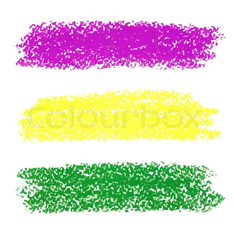 800x800 Vector Mardi Gras Pastel Crayon Brush Strokes Stock Vector