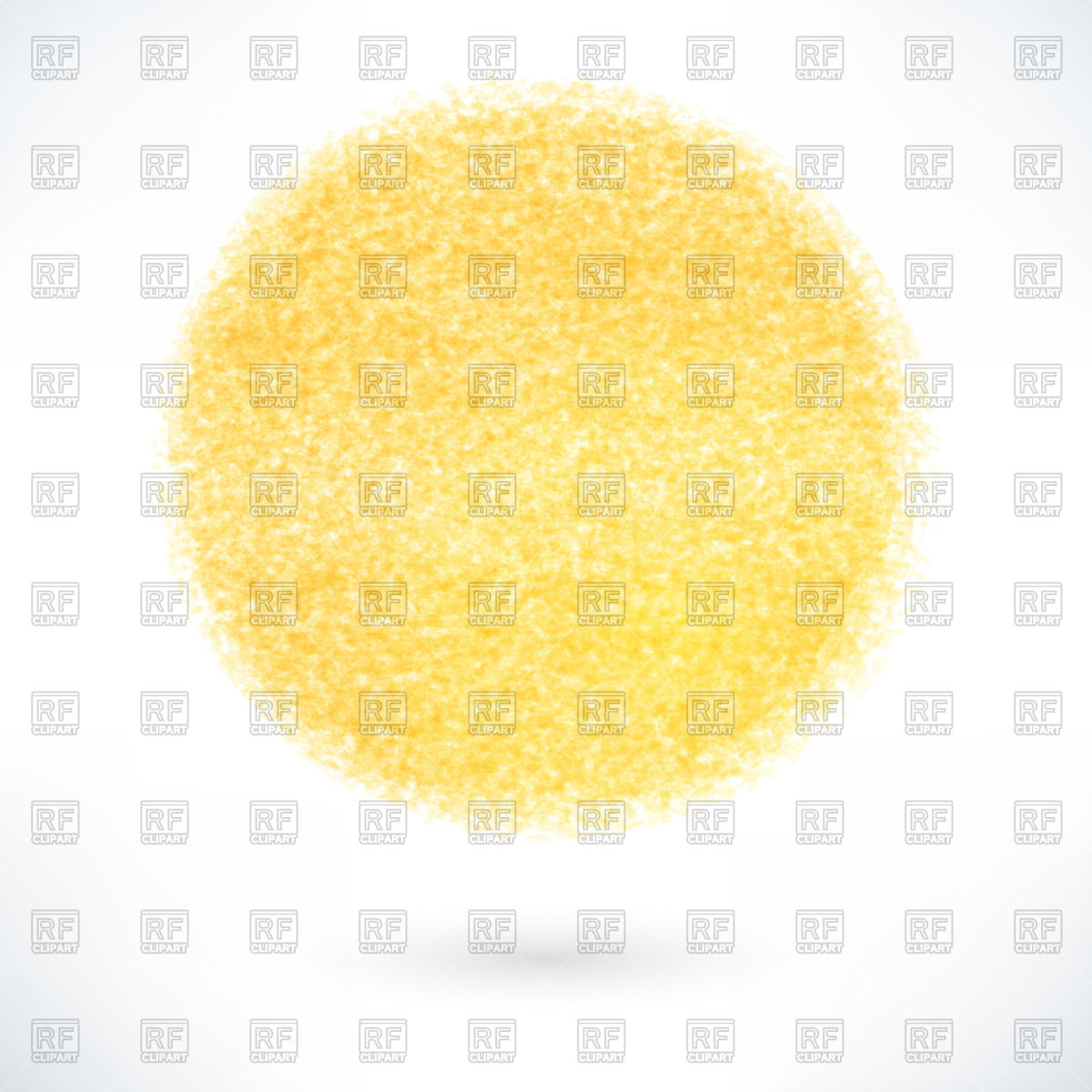 1200x1200 Yellow Circle Of Wax Crayon Vector Image Vector Artwork Of