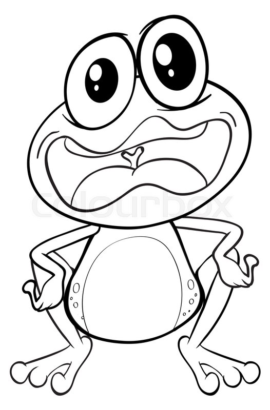 526x800 Animal Outline For Crazy Frog Illustration Stock Vector Colourbox
