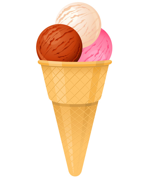 500x625 Colored Ice Cream Vector Free Download