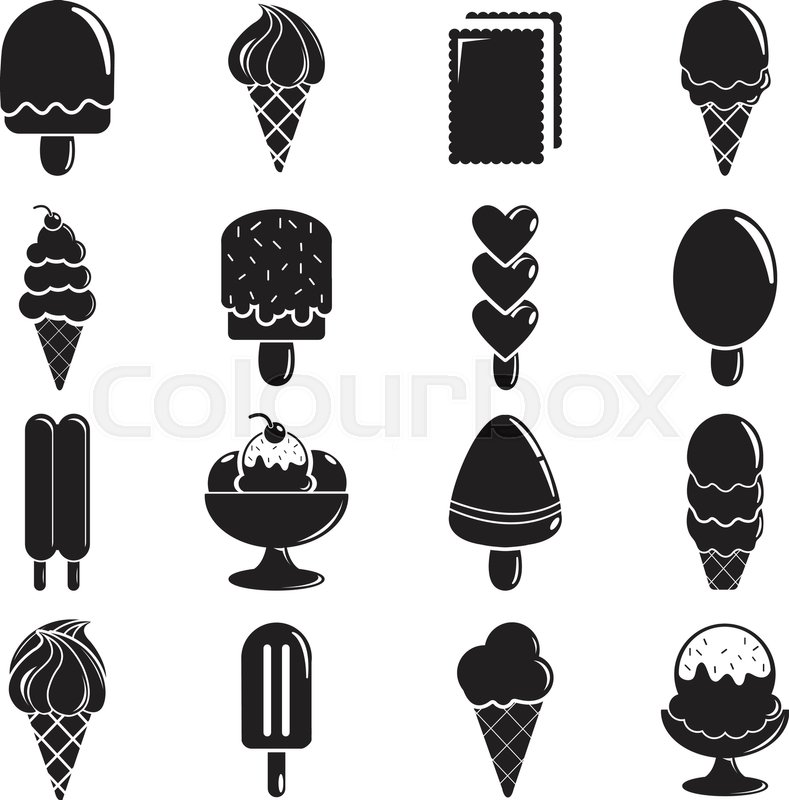 789x800 Ice Cream Icons Set Sweet. Simple Illustration Of 16 Ice Cream