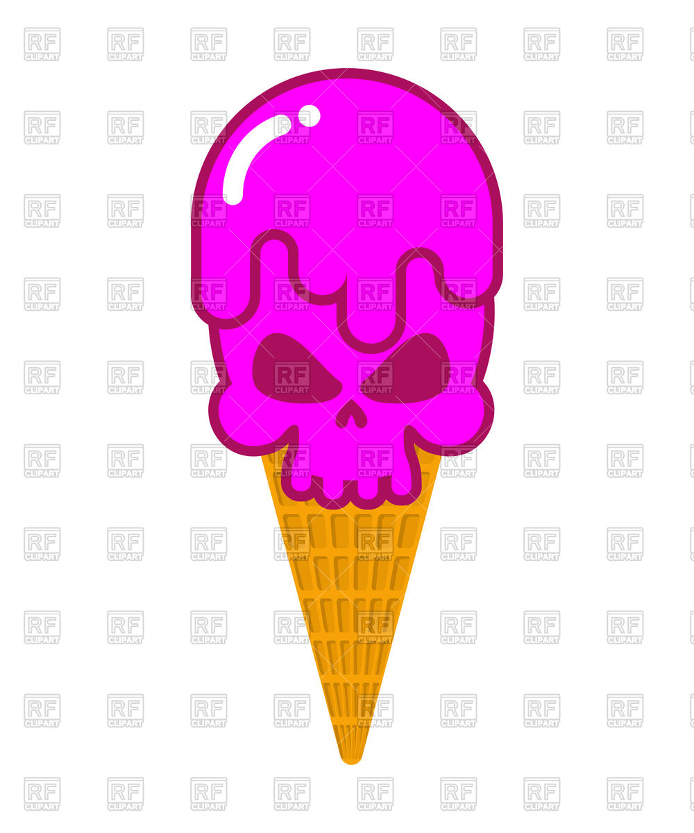 1000x1200 Skull Purple Ice Cream Vector Image Vector Artwork Of Food And