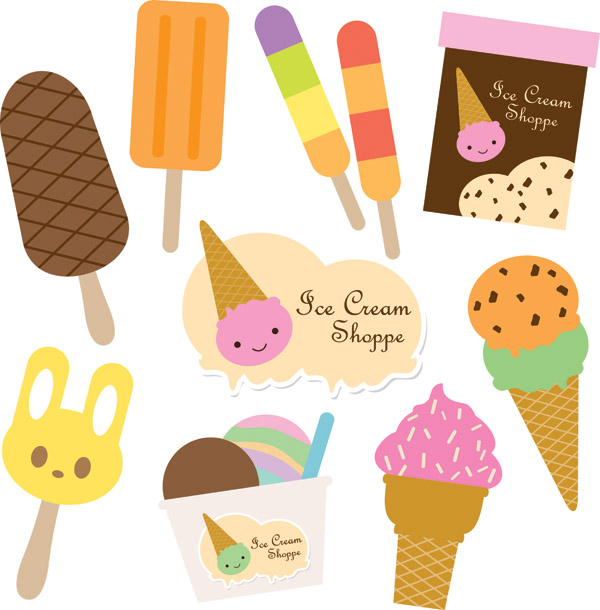 600x610 Vector Cute Ice Cream Free Vector 4vector