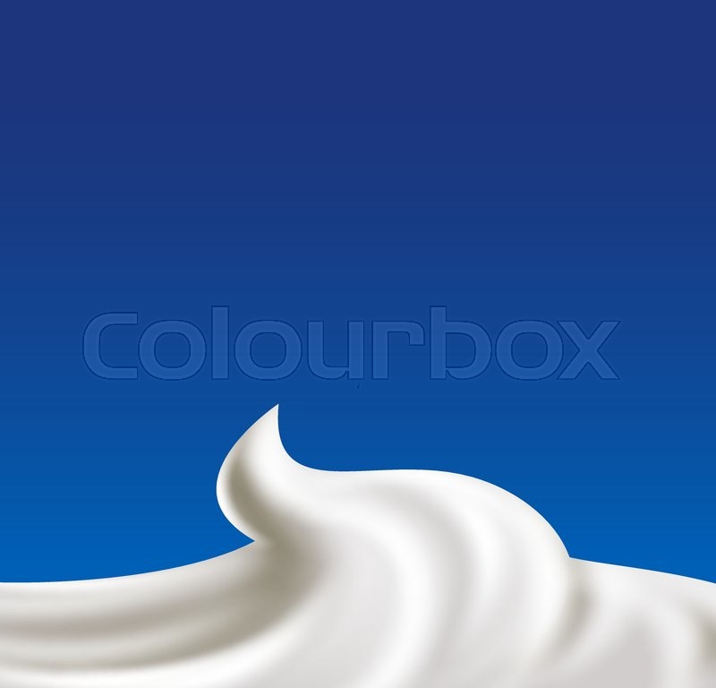 800x768 Whipped Cream Vector Illustration. Natural And Organic Food