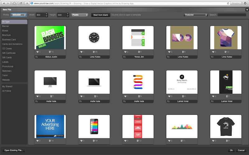 800x500 Online Vector Graphic Design On Html5 Canvas, Youidraw Drawing