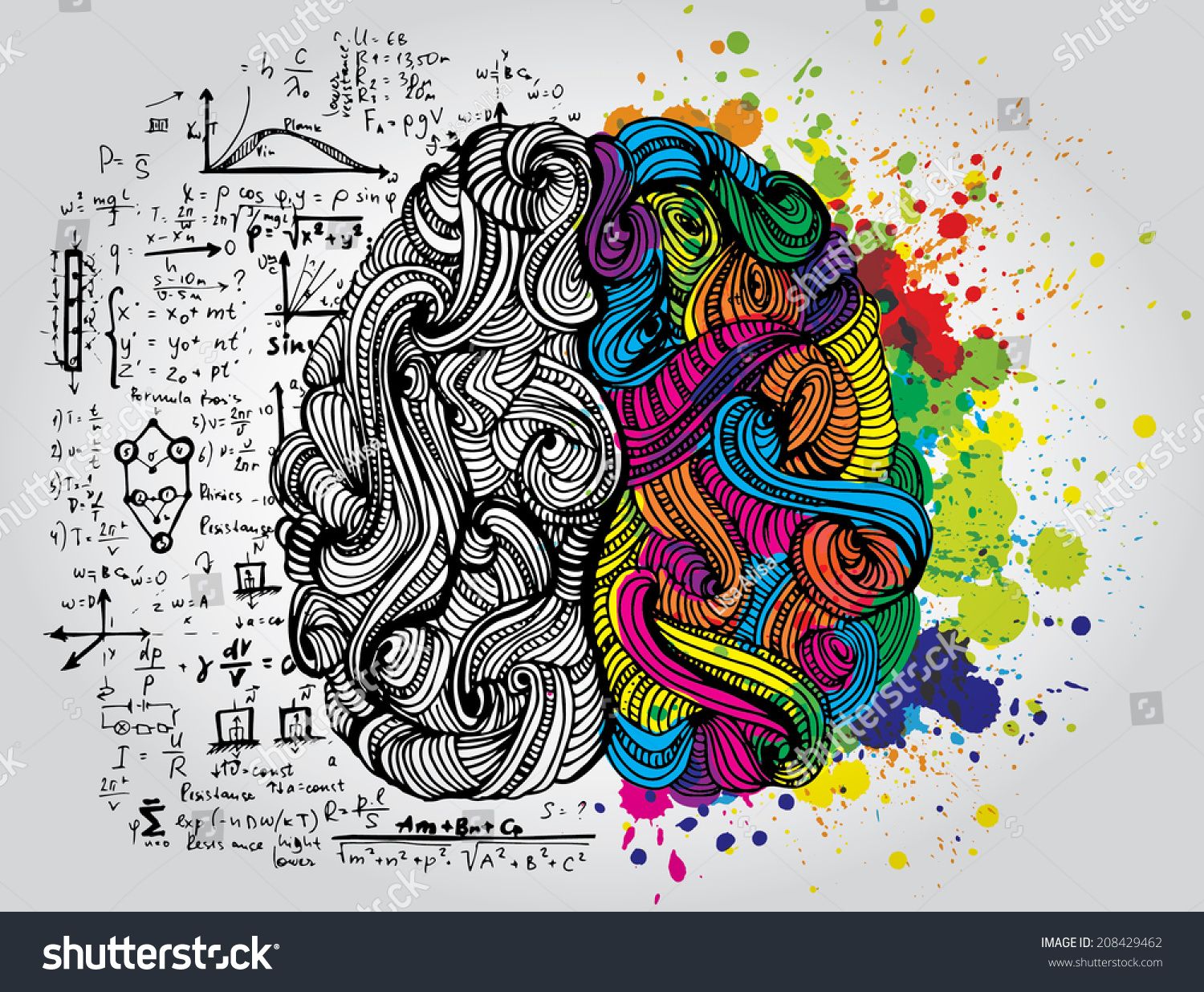 1500x1236 Creative Concept Of The Human Brain, Vector Illustration Art
