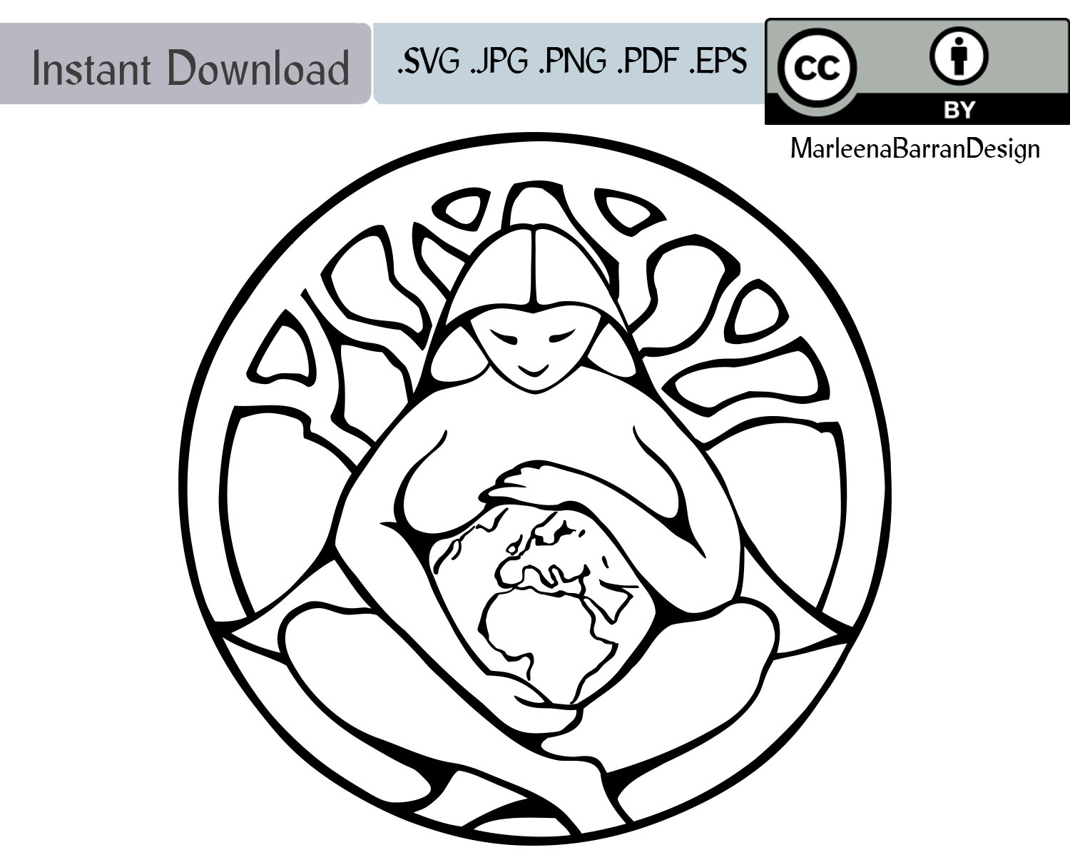 1500x1191 Mother Earth Goddess Pacha Mama Gaia Line Art Vector Etsy