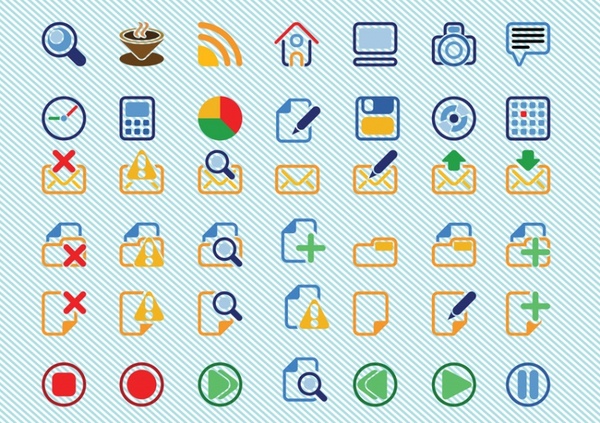 600x423 Basic Icons Vectors Free Vector In Adobe Illustrator Ai Creative