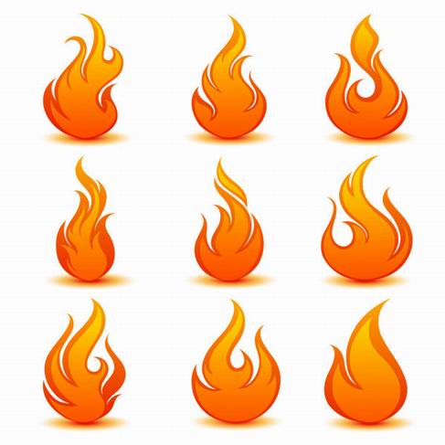 487x487 Flame Icon Vector Material 04 Hubpic