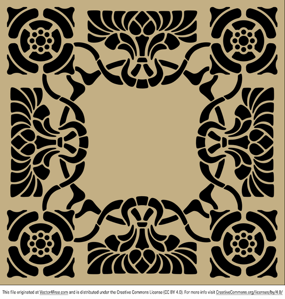 580x608 Free Art Nouveau Stencil Pattern Psd Files, Vectors Amp Graphics