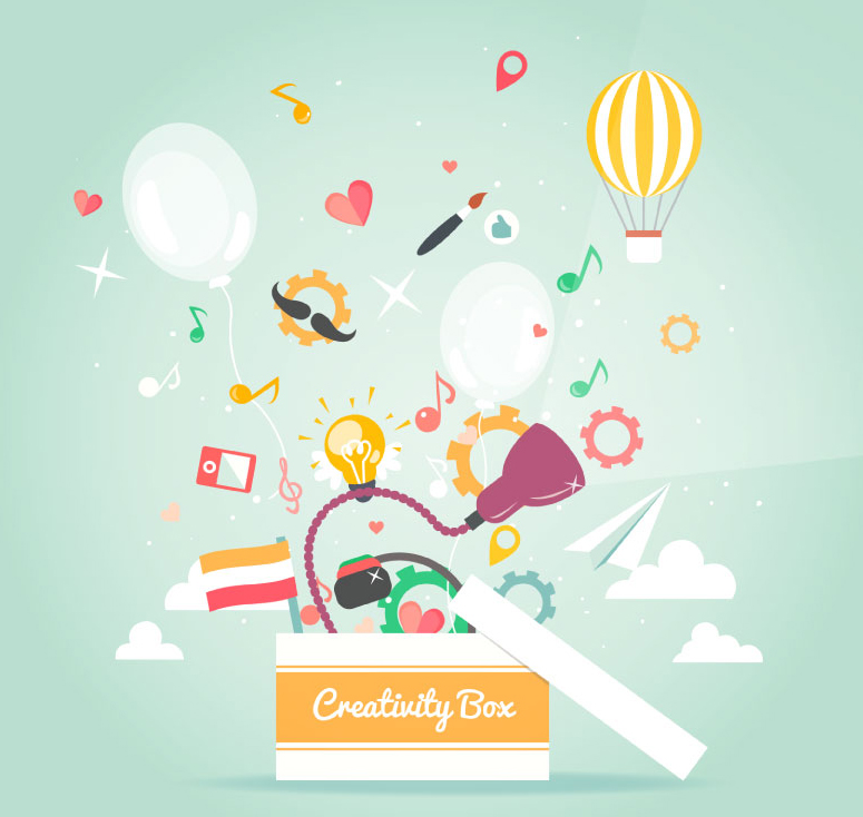 775x734 Creative Box Illustration Vector