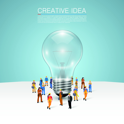500x500 Business Team Creative Vector Illustration Set 05 Free Download
