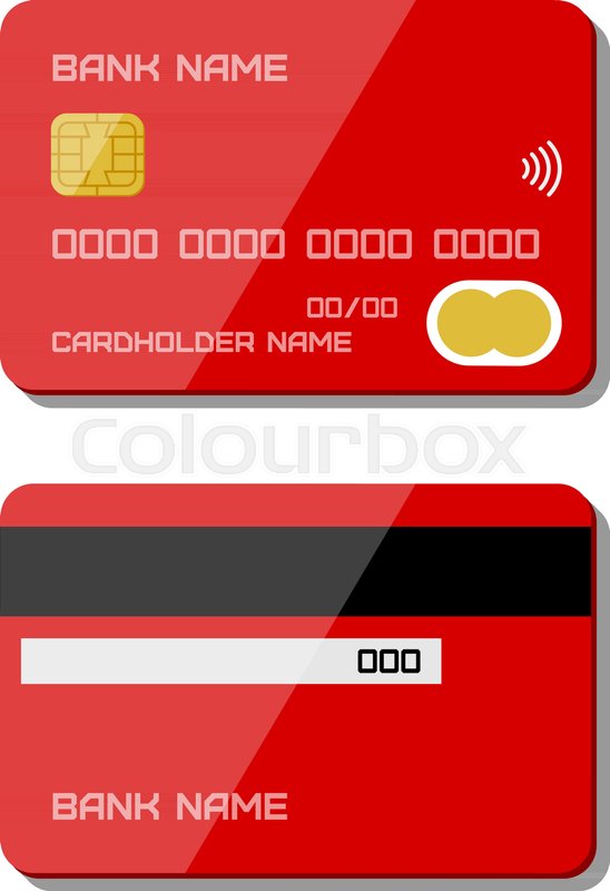 548x800 Credit Card Icons. Flat Design. Vector Illustration. Stock