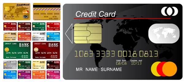 600x268 Credit Card Template Design Vector Free Download