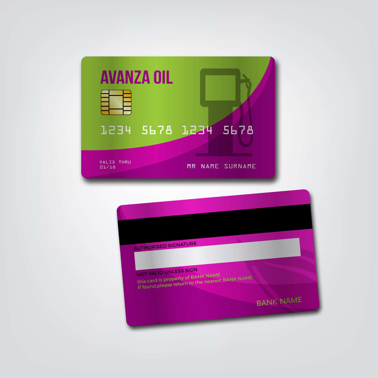 1500x1500 Professional, Conservative, Credit Card Vector Design For