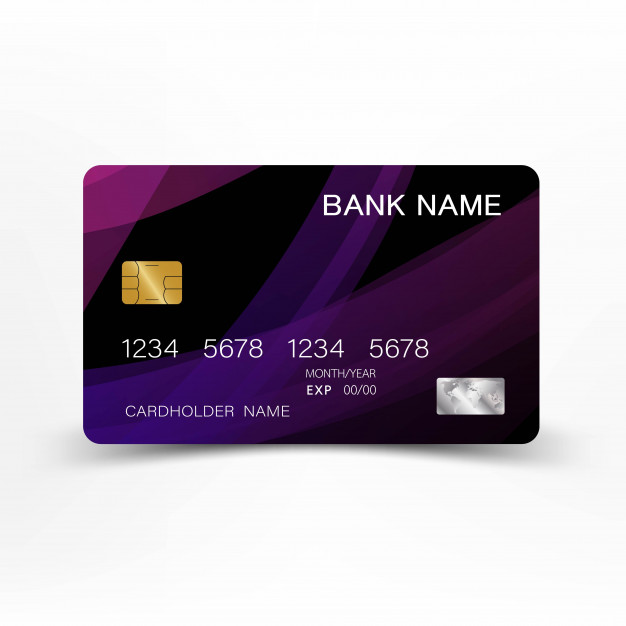 626x626 Purple Credit Card Design. Vector Premium Download