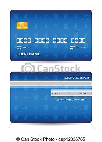 337x470 Realistic Vector Credit Card With Christmas Design.