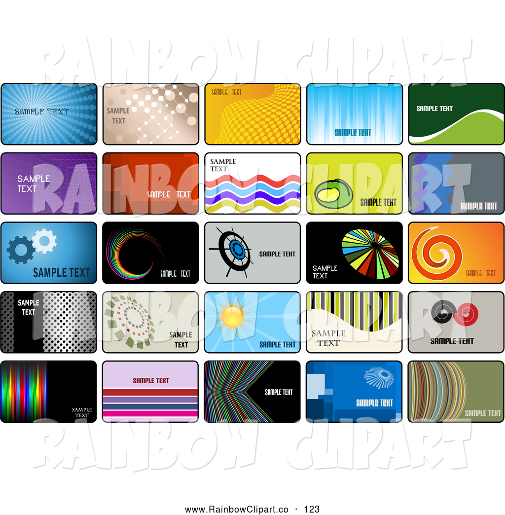 1024x1044 Vector Clip Art Of A Digital Collage Of Business Card Or Credit