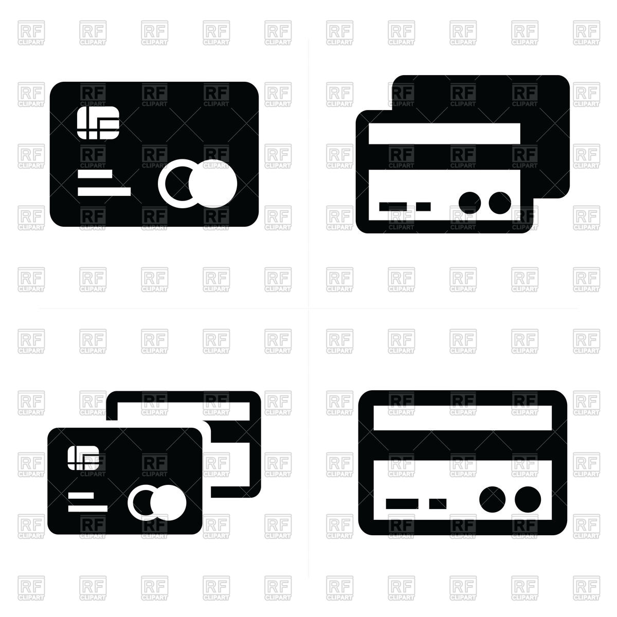 1200x1200 Credit Card Icons Vector Image Vector Artwork Of Business