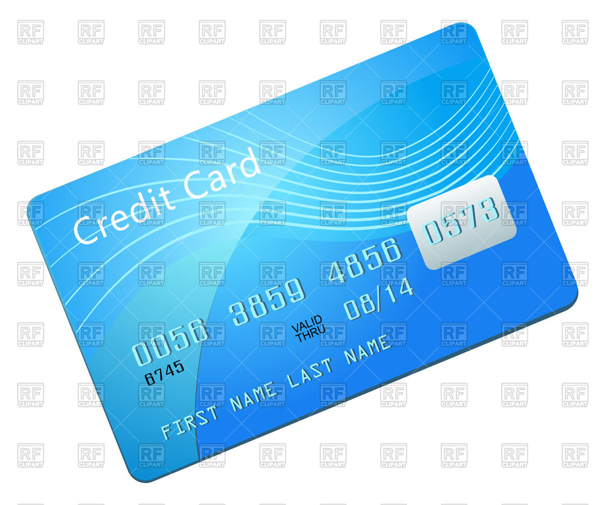 1200x1002 Credit Card Blank Blue Template Vector Image Vector Artwork Of