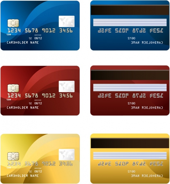 554x600 Vector Credit Card Two Sides Free Vector In Adobe Illustrator Ai
