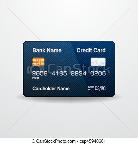 450x470 Detailed Realistic Vector Credit Card. Money, Payment Symbol.