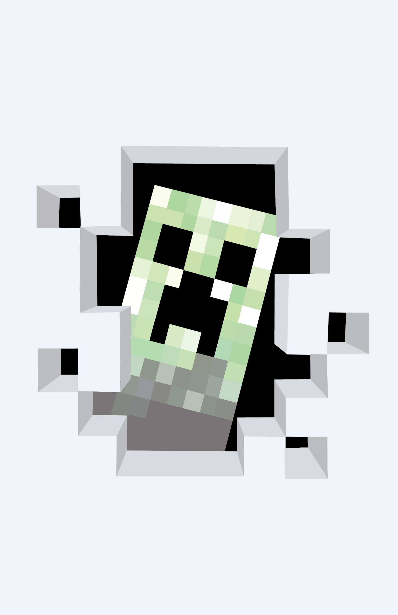 1650x2550 Minecraft Creeper By Whitekidz