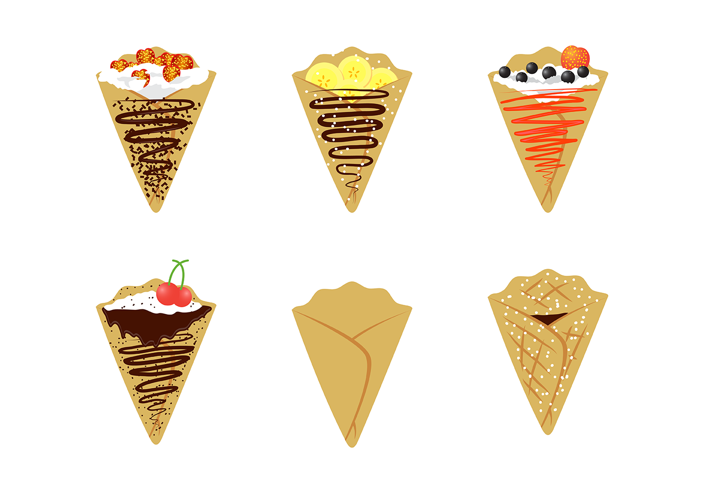 1400x980 Crepes Free Vector Art