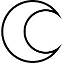 128x128 Crescent Moon Outline Vectors, Photos And Psd Files Free Download