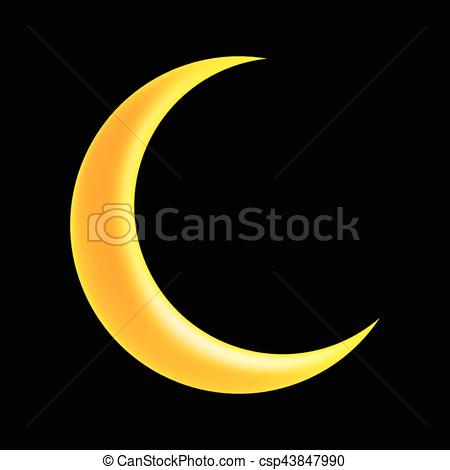 450x470 Crescent Moon Vector Symbol Icon Design. Beautiful Illustration