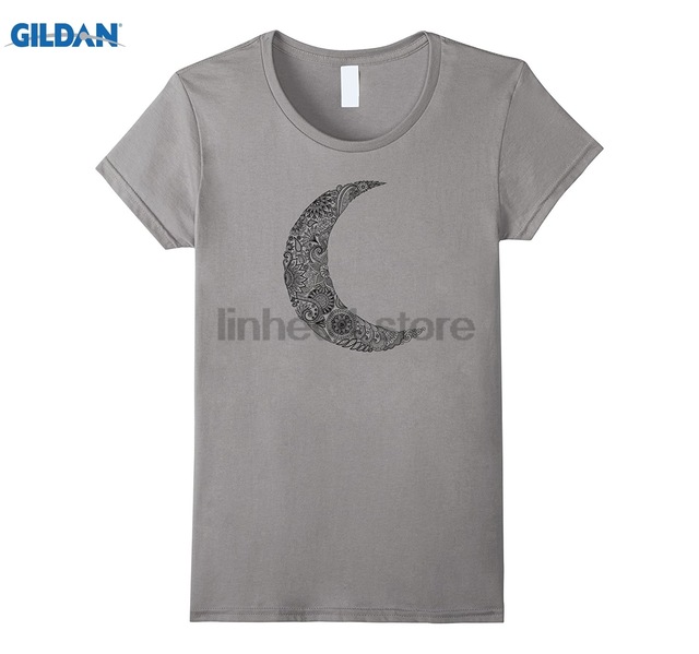 640x599 Gildan Crescent Moon Vector T Shirt Tee Shirt Art Line Drawn