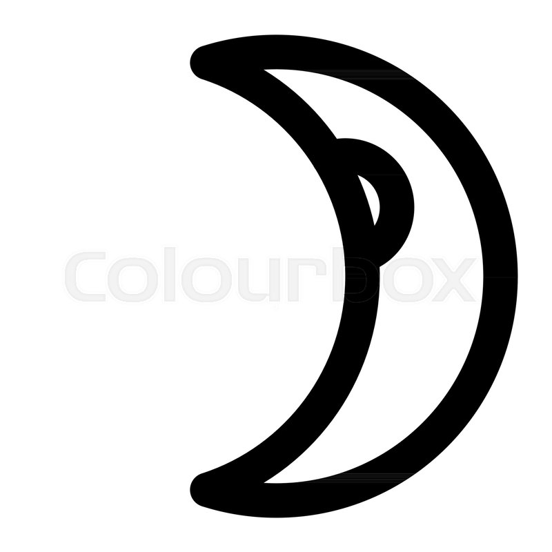 800x800 Waxing Crescent Moon Stock Vector Colourbox