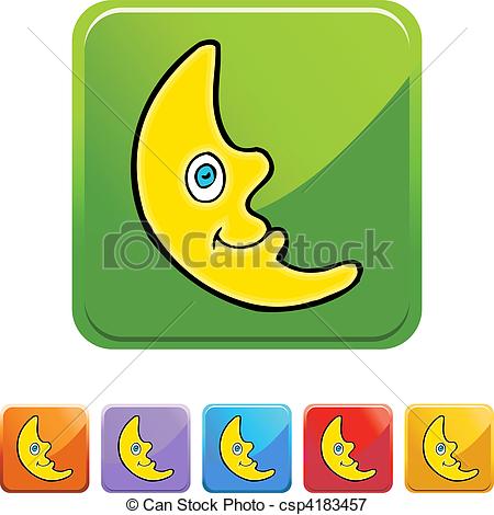 450x470 Crescent Moon Vectors Illustration