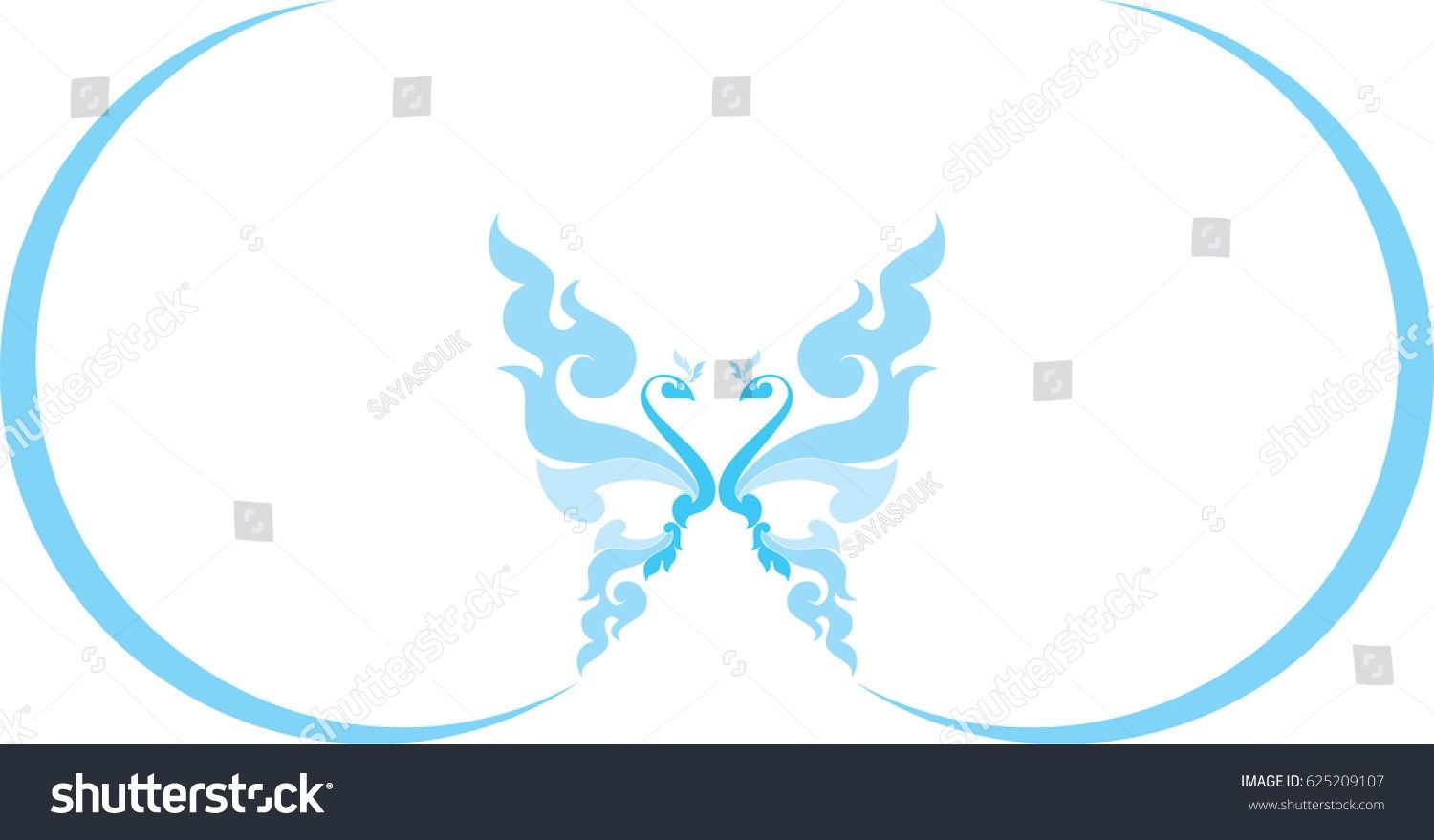 1500x879 Two In One, Swirl Tribal Bird ( Phoenix ) And Butterfly With