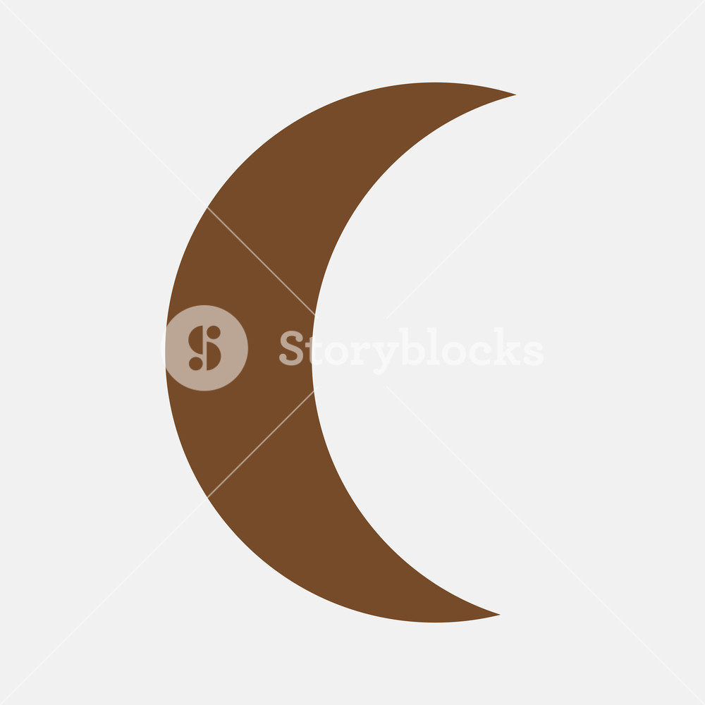 1000x1000 Crescent Vector Shape Illustration Royalty Free Stock Image