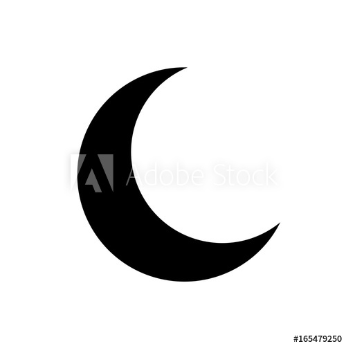 500x500 Crescent Vector Icon
