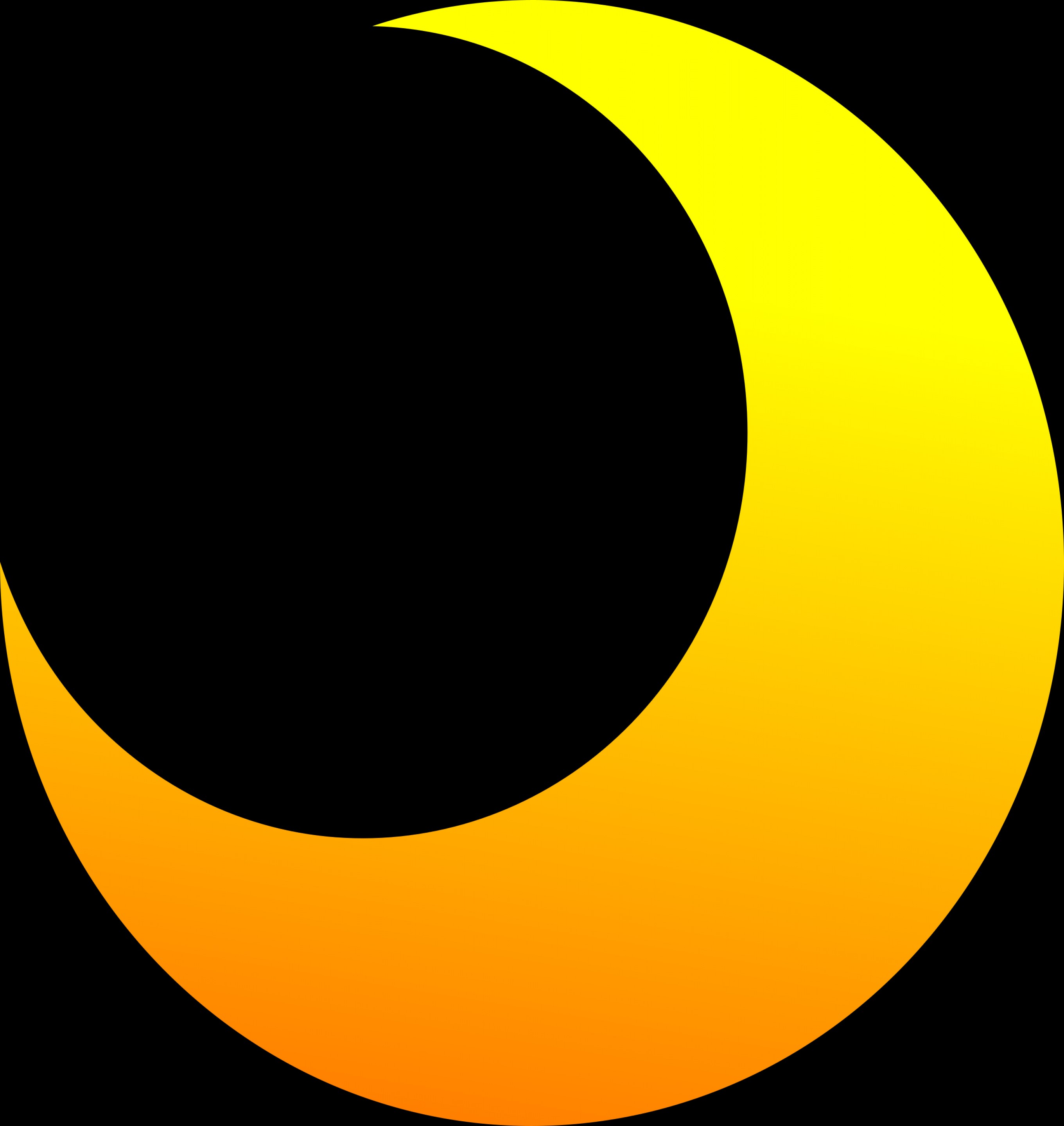 2721x2880 Yellow Crescent Half Moon Vector Clipart Shopatcloth