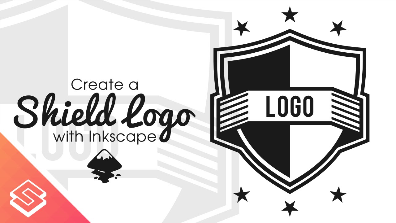 1280x720 Inkscape Tutorial Vector Shield Logo