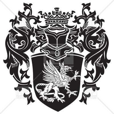 400x400 Royal Coat Of Arms With Heraldic Gryphon Vector Image Vector