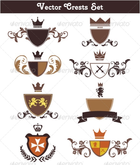 590x699 Vector Crests Set By Kabedi Graphicriver